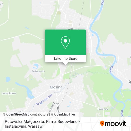 Putowska Małgorzata. Firma Budowlano - Instalacyjna map