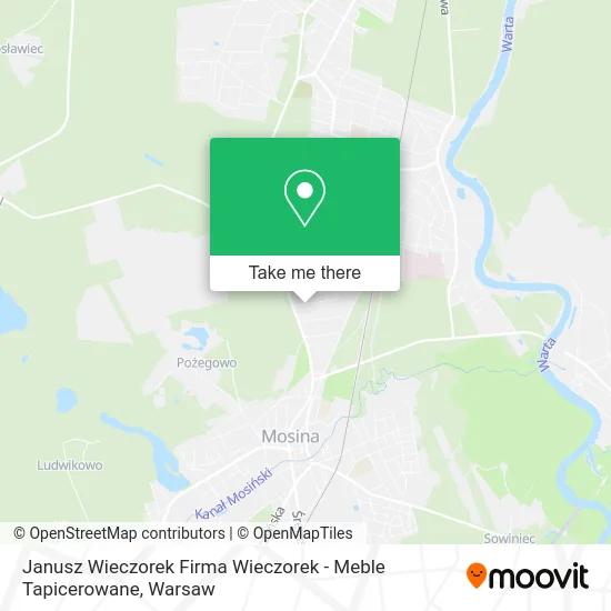 Карта Janusz Wieczorek Firma Wieczorek - Meble Tapicerowane