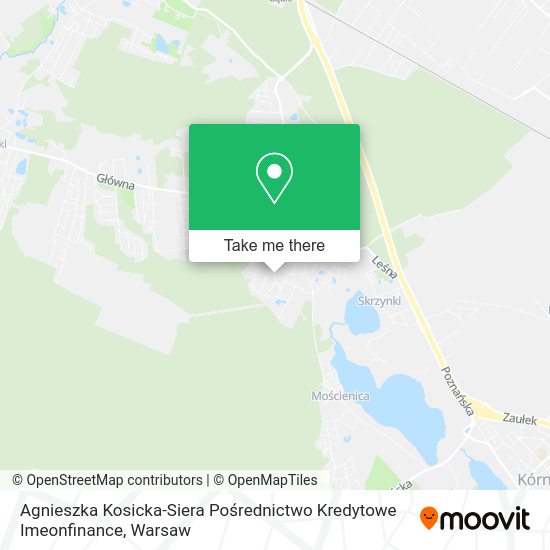 Agnieszka Kosicka-Siera Pośrednictwo Kredytowe Imeonfinance map