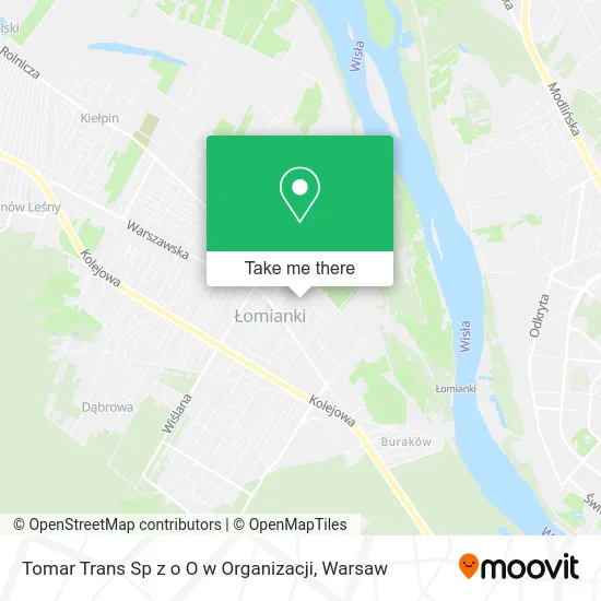 Карта Tomar Trans Sp z o O w Organizacji