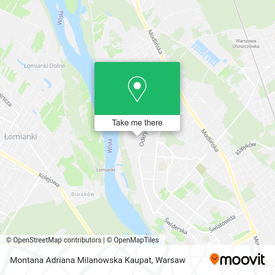 Montana Adriana Milanowska Kaupat map