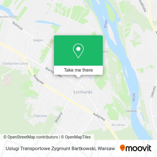 Uslugi Transportowe Zygmunt Bartkowski map