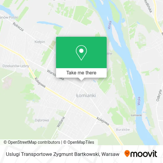Карта Uslugi Transportowe Zygmunt Bartkowski