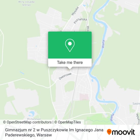 Карта Gimnazjum nr 2 w Puszczykowie Im Ignacego Jana Paderewskiego