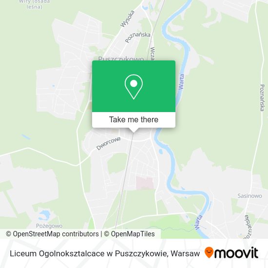 Liceum Ogolnoksztalcace w Puszczykowie map