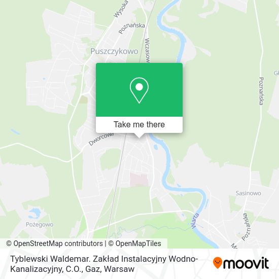 Tyblewski Waldemar. Zakład Instalacyjny Wodno-Kanalizacyjny, C.O., Gaz map