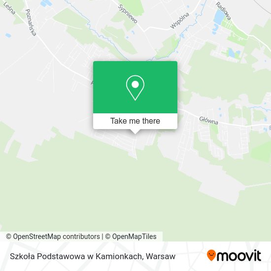 Szkoła Podstawowa w Kamionkach map