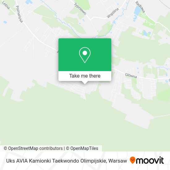 Uks AVIA Kamionki Taekwondo Olimpijskie map