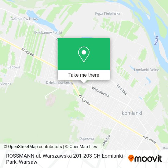 ROSSMANN-ul. Warszawska 201-203-CH Łomianki Park map