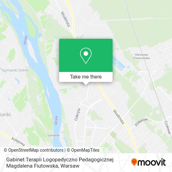 Gabinet Terapii Logopedyczno Pedagogicznej Magdalena Fiutowska map