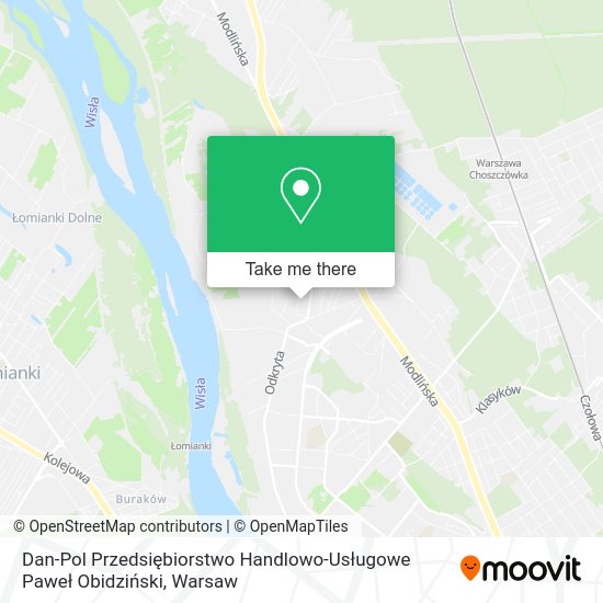 Dan-Pol Przedsiębiorstwo Handlowo-Usługowe Paweł Obidziński map