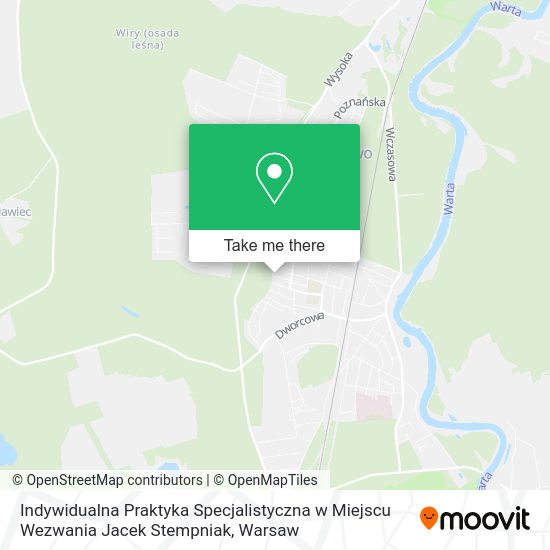 Indywidualna Praktyka Specjalistyczna w Miejscu Wezwania Jacek Stempniak map