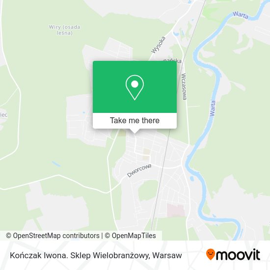 Kończak Iwona. Sklep Wielobranżowy map