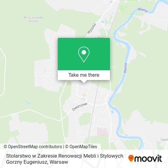 Stolarstwo w Zakresie Renowacji Mebli i Stylowych Gorzny Eugeniusz map