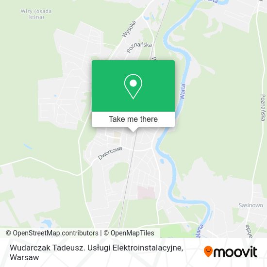 Wudarczak Tadeusz. Usługi Elektroinstalacyjne map