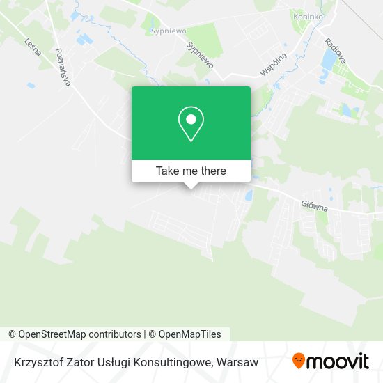 Карта Krzysztof Zator Usługi Konsultingowe