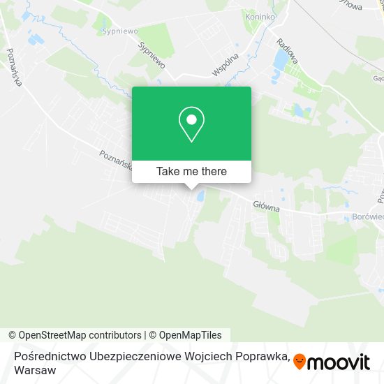 Pośrednictwo Ubezpieczeniowe Wojciech Poprawka map