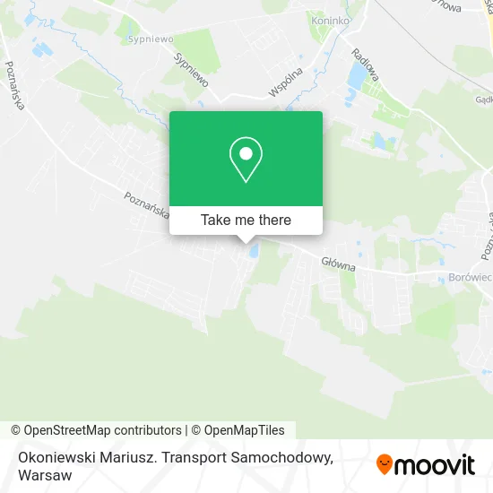 Карта Okoniewski Mariusz. Transport Samochodowy