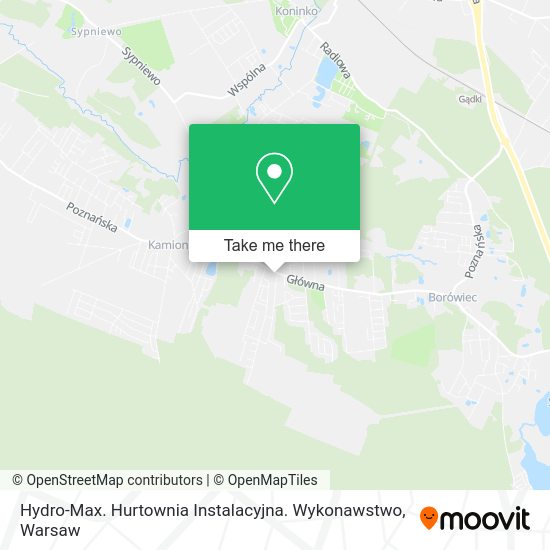 Hydro-Max. Hurtownia Instalacyjna. Wykonawstwo map