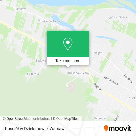 Карта Kościół w Dziekanowie