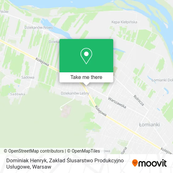 Dominiak Henryk, Zakład Ślusarstwo Produkcyjno Usługowe map