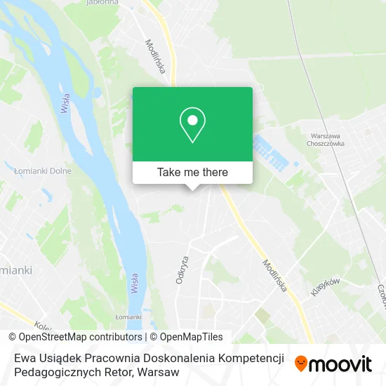 Ewa Usiądek Pracownia Doskonalenia Kompetencji Pedagogicznych Retor map