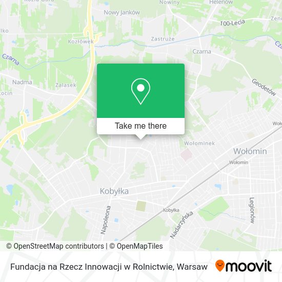 Fundacja na Rzecz Innowacji w Rolnictwie map