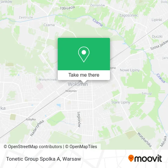 Карта Tonetic Group Spolka A