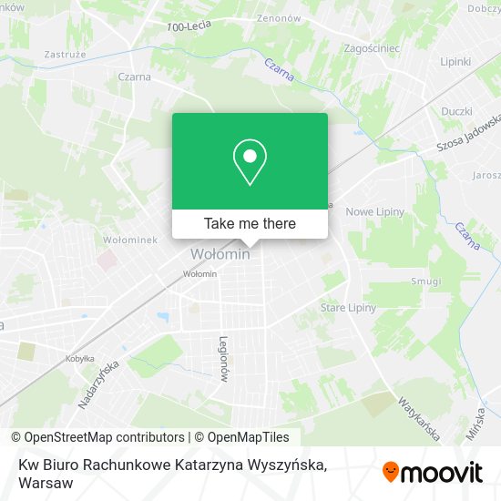 Карта Kw Biuro Rachunkowe Katarzyna Wyszyńska