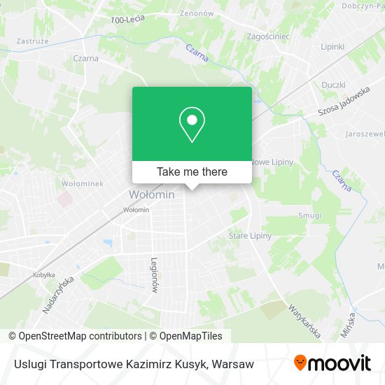 Карта Uslugi Transportowe Kazimirz Kusyk