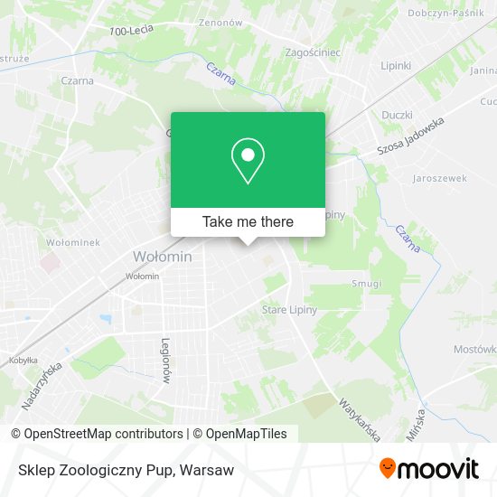 Sklep Zoologiczny Pup map