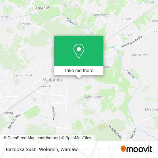 Bazooka Sushi Wołomin map