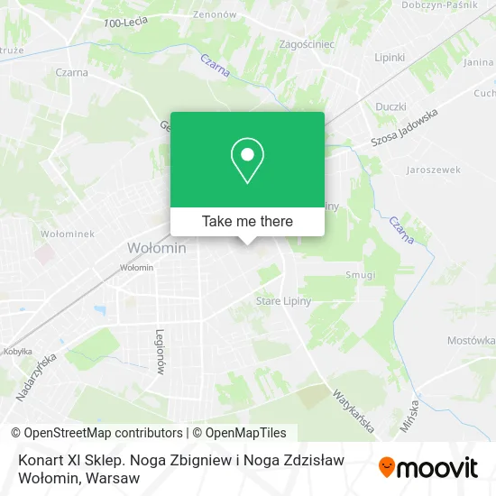 Konart Xl Sklep. Noga Zbigniew i Noga Zdzisław Wołomin map
