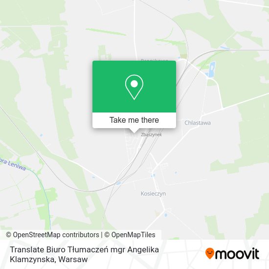Карта Translate Biuro Tłumaczeń mgr Angelika Klamzynska