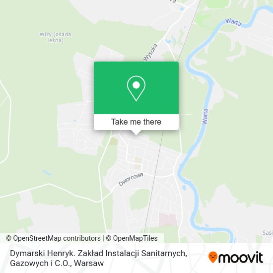 Dymarski Henryk. Zakład Instalacji Sanitarnych, Gazowych i C.O. map