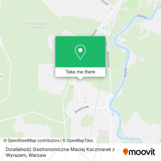 Działalność Gastronomiczna Maciej Kaczmarek z Wyrazem map