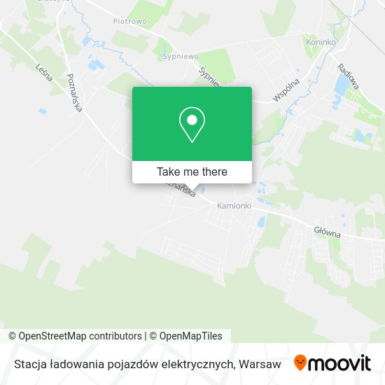 Stacja ładowania pojazdów elektrycznych map