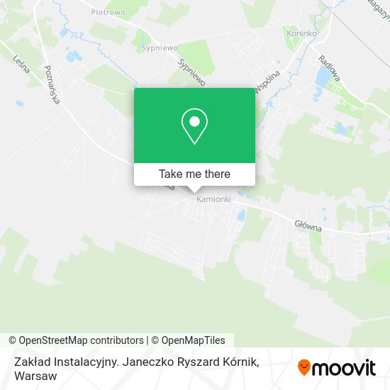 Карта Zakład Instalacyjny. Janeczko Ryszard Kórnik