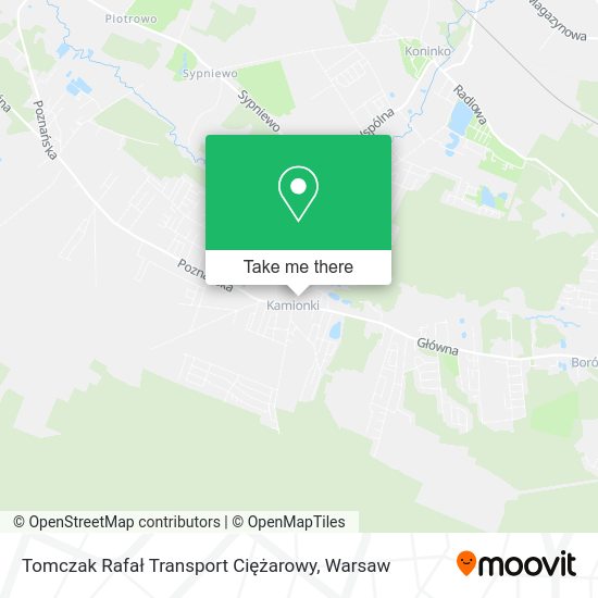 Tomczak Rafał Transport Ciężarowy map