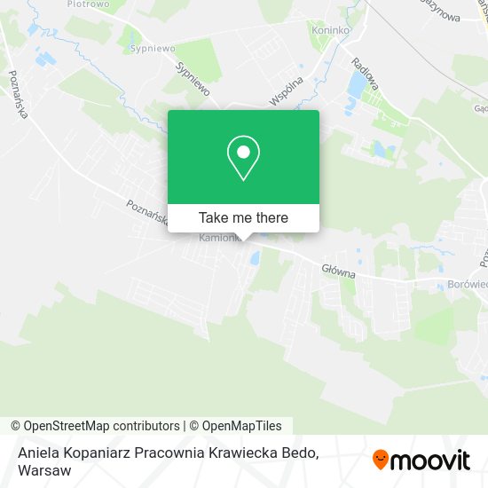 Aniela Kopaniarz Pracownia Krawiecka Bedo map