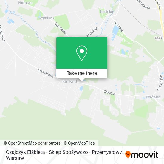 Czajczyk Elżbieta - Sklep Spożywczo - Przemysłowy map