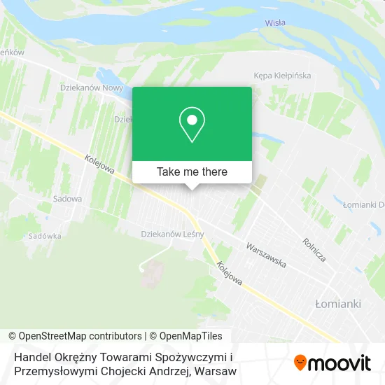 Handel Okrężny Towarami Spożywczymi i Przemysłowymi Chojecki Andrzej map