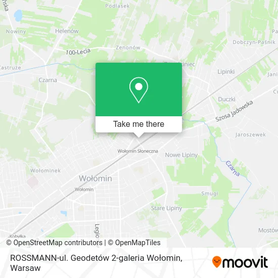 ROSSMANN-ul. Geodetów 2-galeria Wołomin map