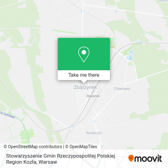 Карта Stowarzyszenie Gmin Rzeczypospolitej Polskiej Region Kozła