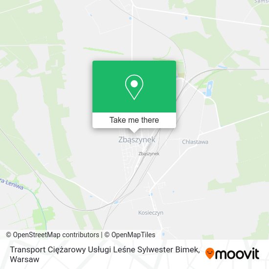 Transport Ciężarowy Usługi Leśne Sylwester Bimek map