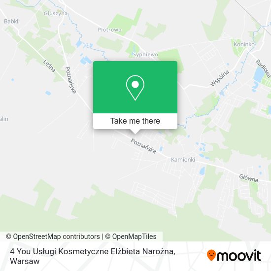 4 You Usługi Kosmetyczne Elżbieta Narożna map