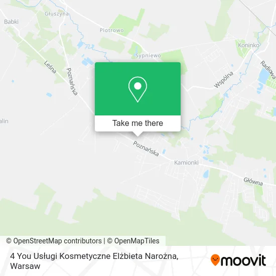4 You Usługi Kosmetyczne Elżbieta Narożna map
