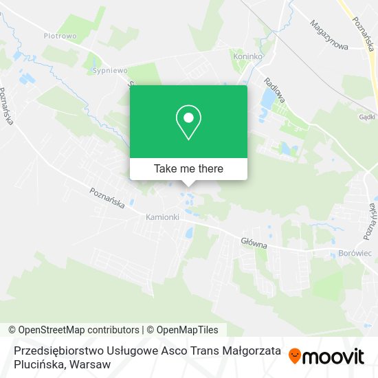 Przedsiębiorstwo Usługowe Asco Trans Małgorzata Plucińska map