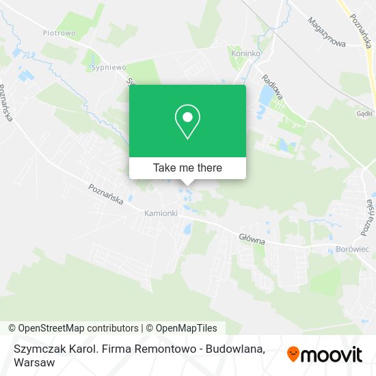 Szymczak Karol. Firma Remontowo - Budowlana map