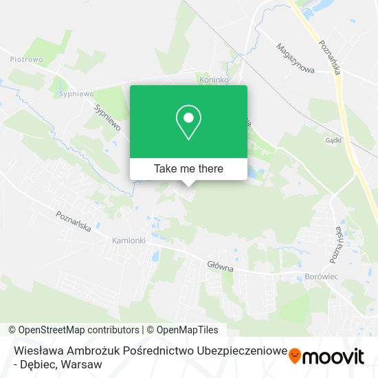 Wiesława Ambrożuk Pośrednictwo Ubezpieczeniowe - Dębiec map